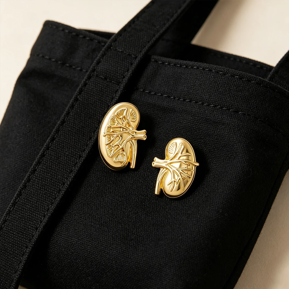 Catuni Mini Human Anatomy Organ Brooches Metal Heart Lung Kidney Style Brooches Unique Jewelry Gifts For Nurses And Doctors