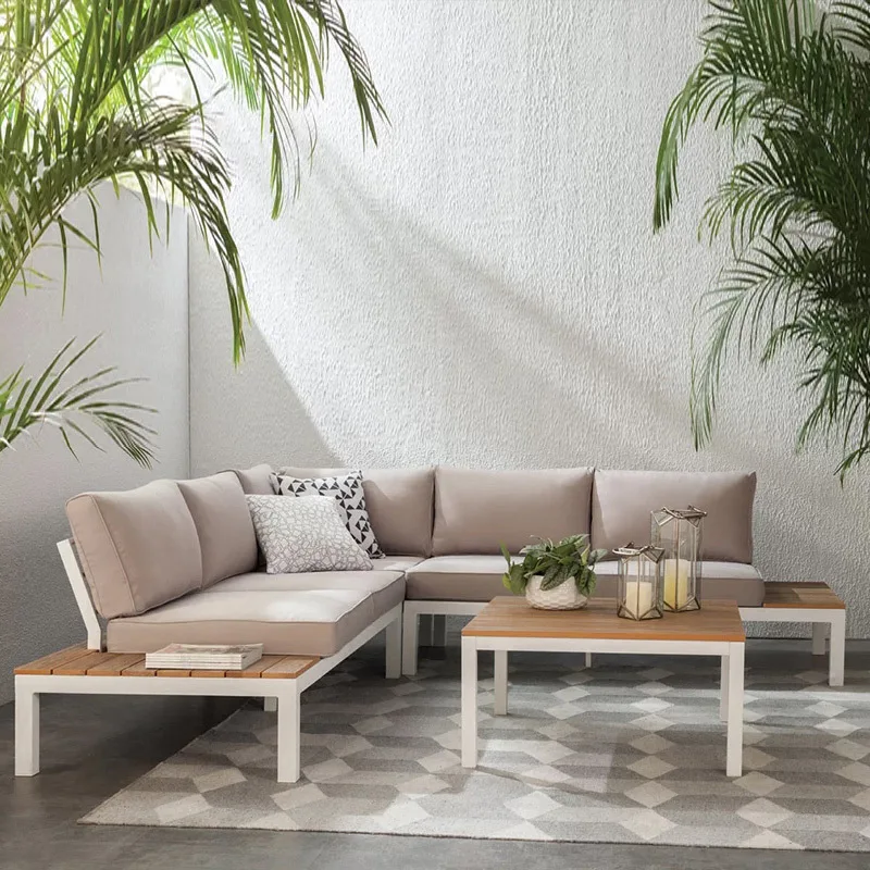 

Outdoor sofa simple modern courtyard leisure chair villa balcony leisure Nordic coffee table combination aluminum alloy furnitur