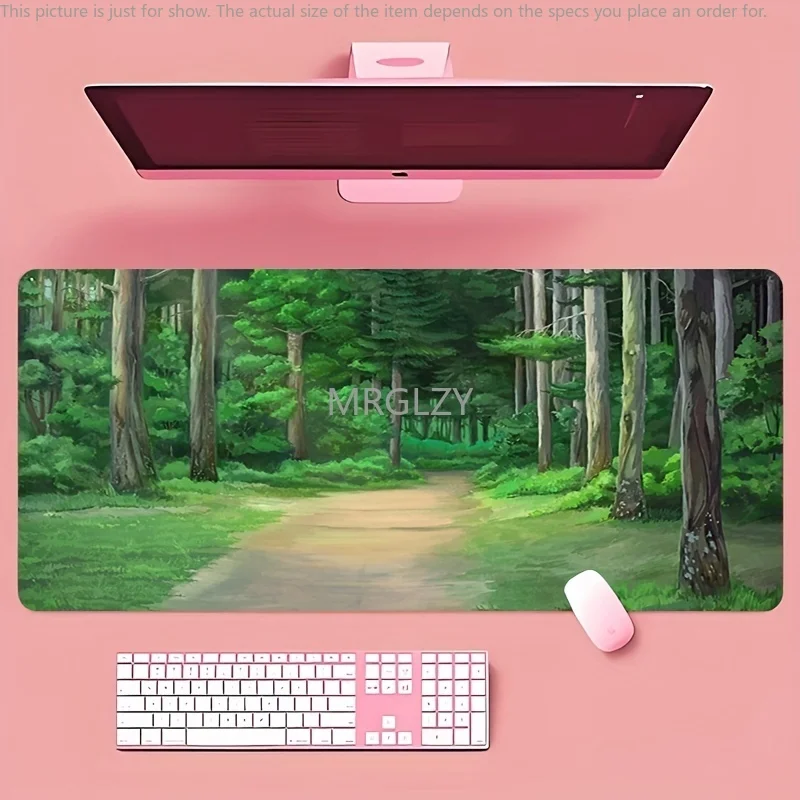 

Forest Pathway Mouse Pad Large Rubber Base Anti-slip PC Desk Accessories Mousepad for Offices and Gamer Keyboard Mats Decor Mat