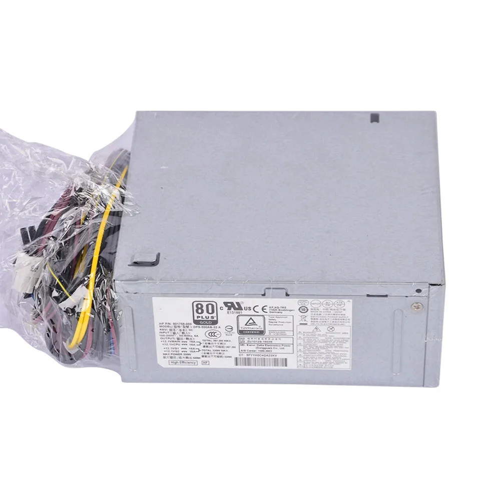 For HP Z2 for g4 800 880 G3 Compatible Power Supply 500W DPS500AB32 A with Cooling Fan and Overvoltage Safety Features