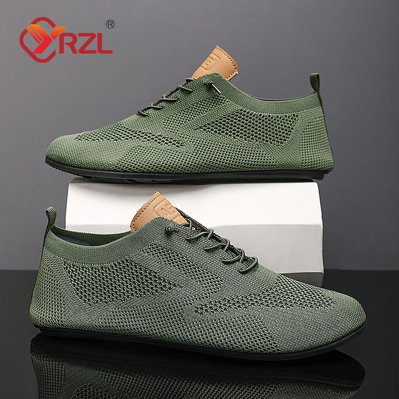 

YRZL Men Mesh Loafers Driving Moccasins High Quality Flats Walking Shoes Breathable Non Slip Casual Loafers Summer Mens Shoes