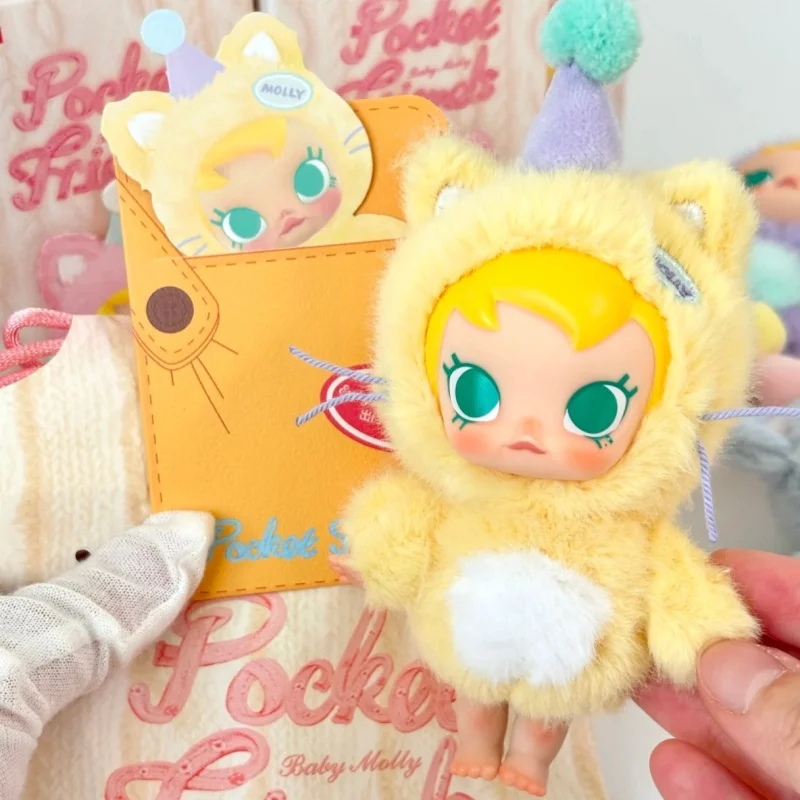 حقيقية Popmart الطفل مولي جيب الأصدقاء سلسلة الفينيل أفخم صندوق أعمى لطيف دمية العصرية لعبة سطح المكتب زخرفة نموذج المرآب عدة #1