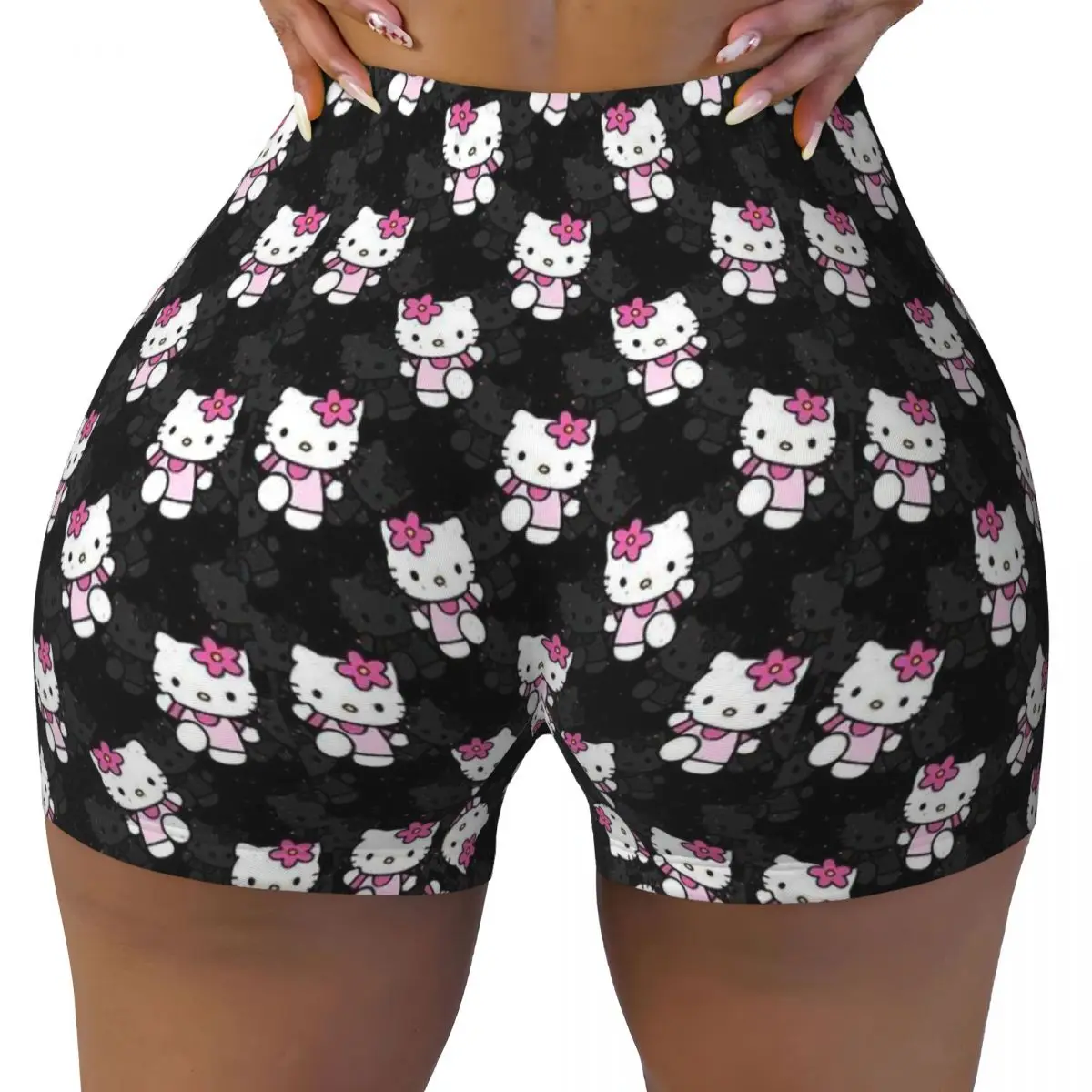 

Custom Hello Kitty Volleyball Biker Gym Shorts Women's Athletic Workout Yoga Shorts