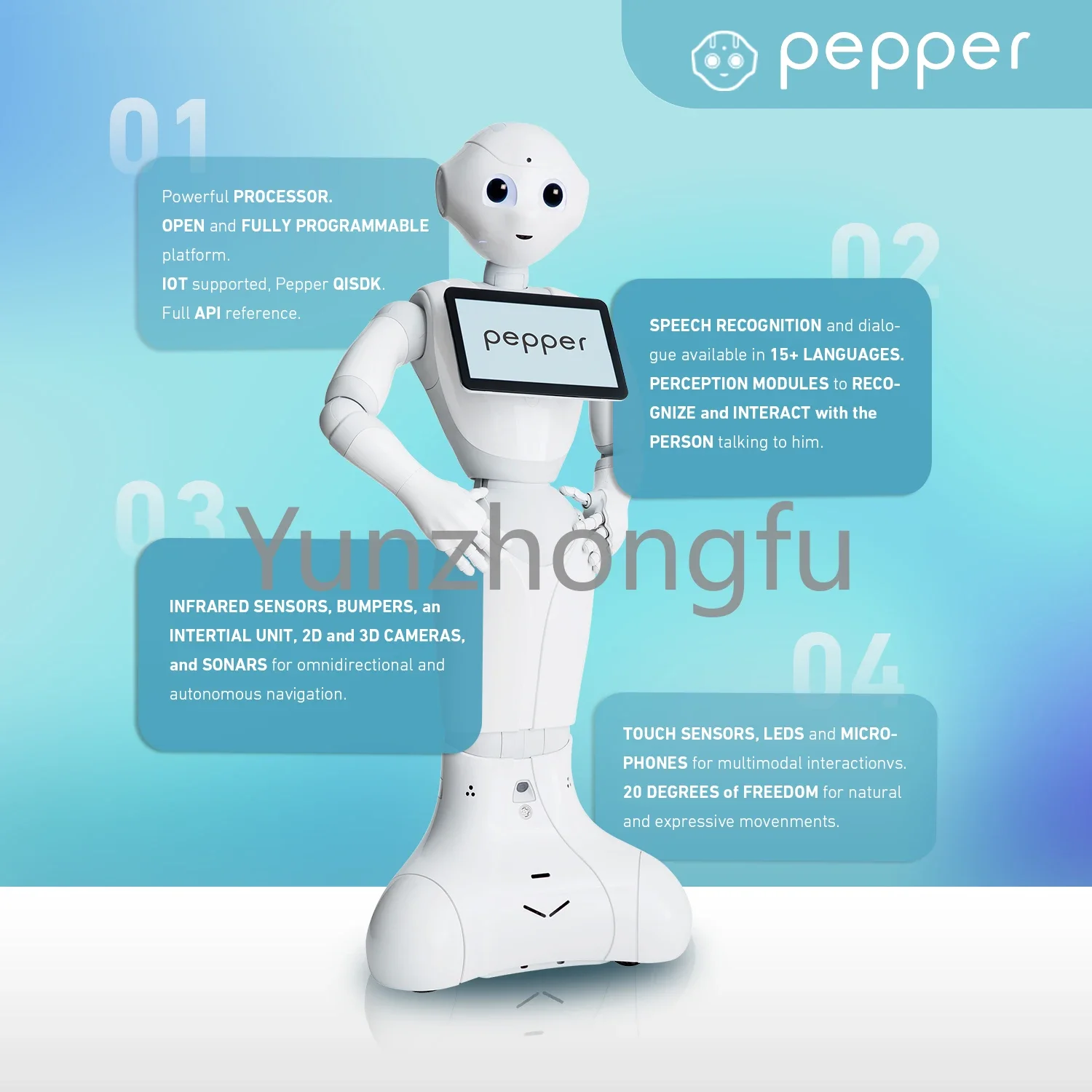 Artificial In-telligence Robot Humanoid Smart In-telligent Service Independent Welcome and Reception Service