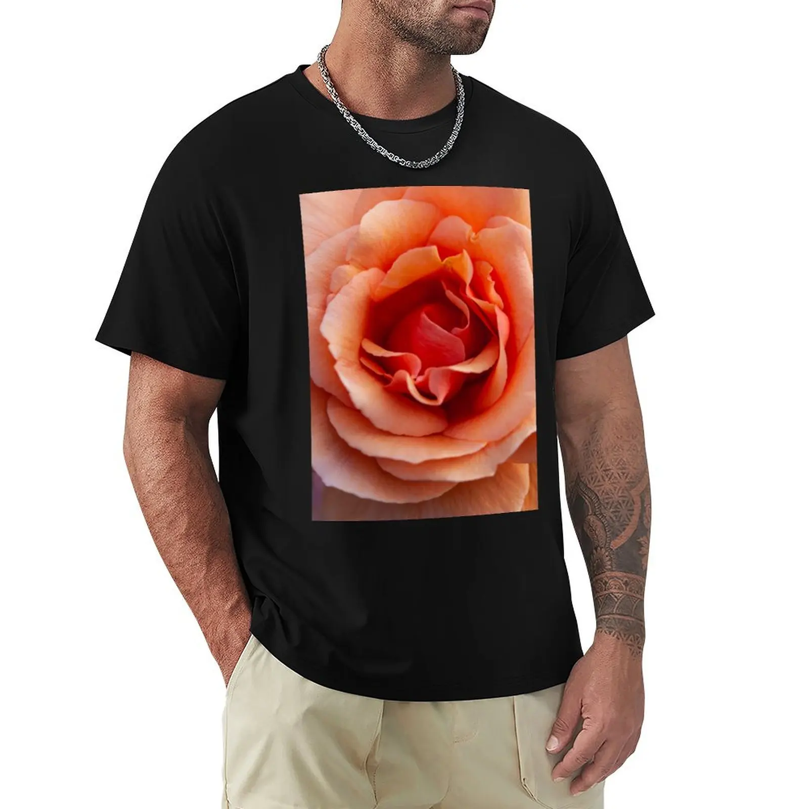 

orange rose T-Shirt Breathable Mesh Panel T-Shirt