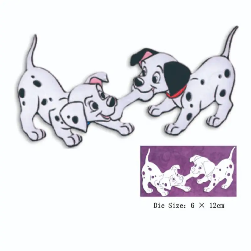 Dalmatians bite bone cartoon puppy metal cutting layering die scrapbooking die photo album decoration diy card craft 2022 new