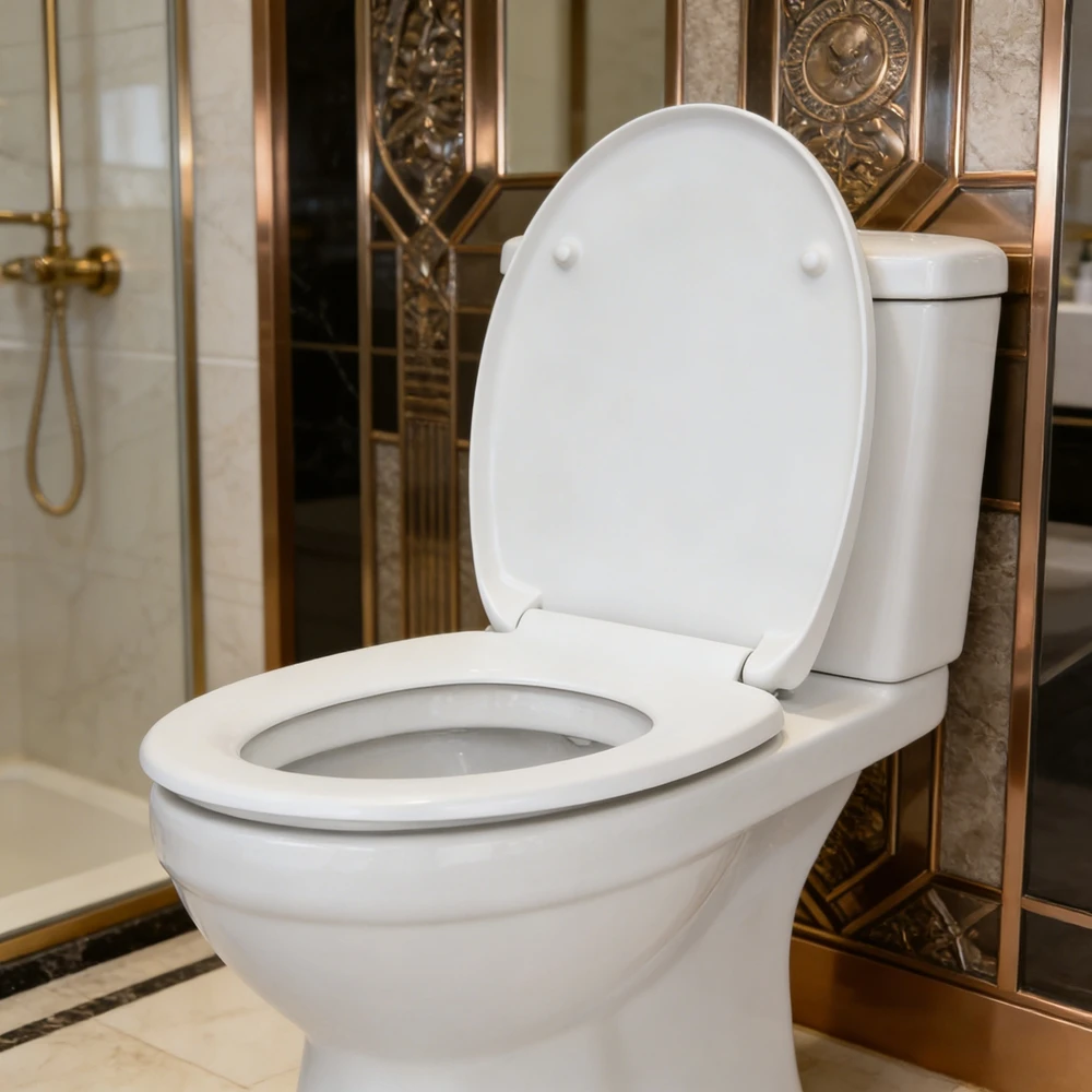 Coperchio WC SINOBATH con abbassamento automatico, sedile universale in Duroplast, smontaggio con un clic, coperchio antibatterico