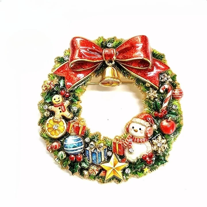 Vintage Weihnachts-Katzen-Hunde-Emaille-Broschen Modische Damen-Abzeichen-Anstecknadel Schmuck – Detail 6