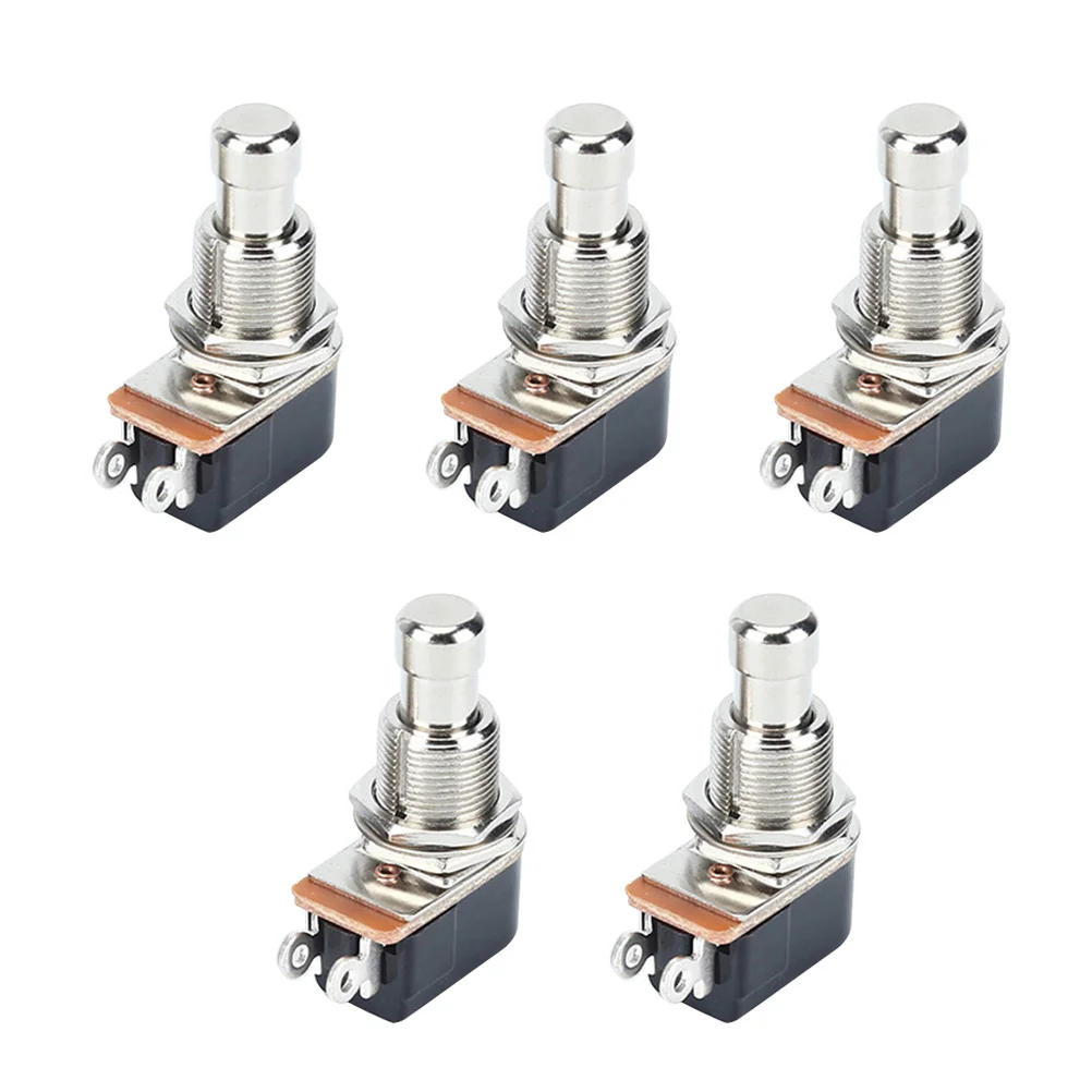 

5 Pcs Foot Button Distortion Pedal for Electric Guitar Toggle Switch Buttons Effects 2 Pin Metal Number