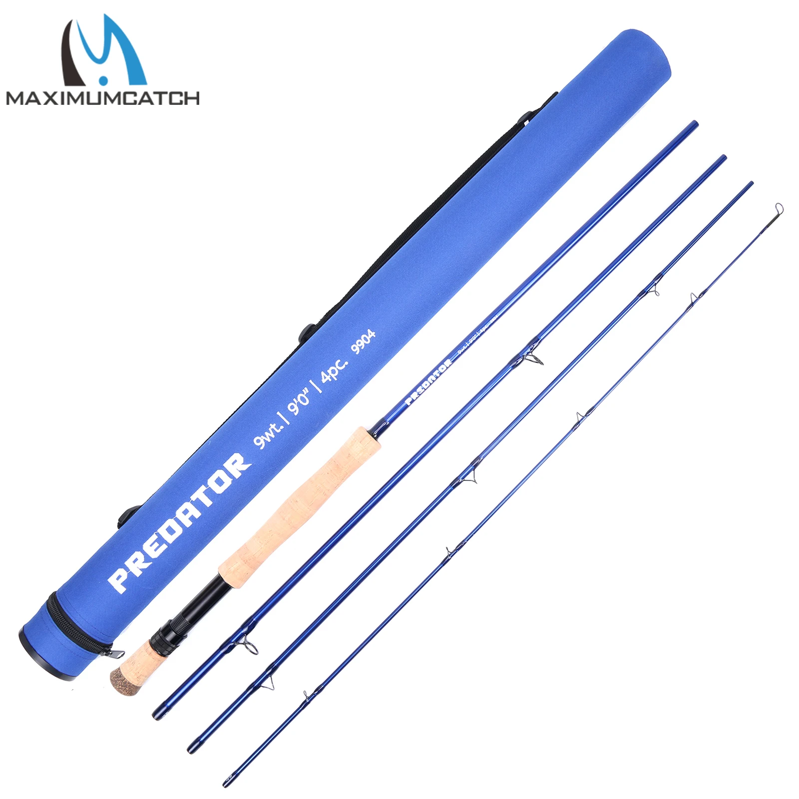 MAXCATCH Predator Saltwater Fly Fishing Rod Fast Action 30T Carbon Fiber Fly Rod With Hard Rod Tube For Fishing Bass Salmon Pike