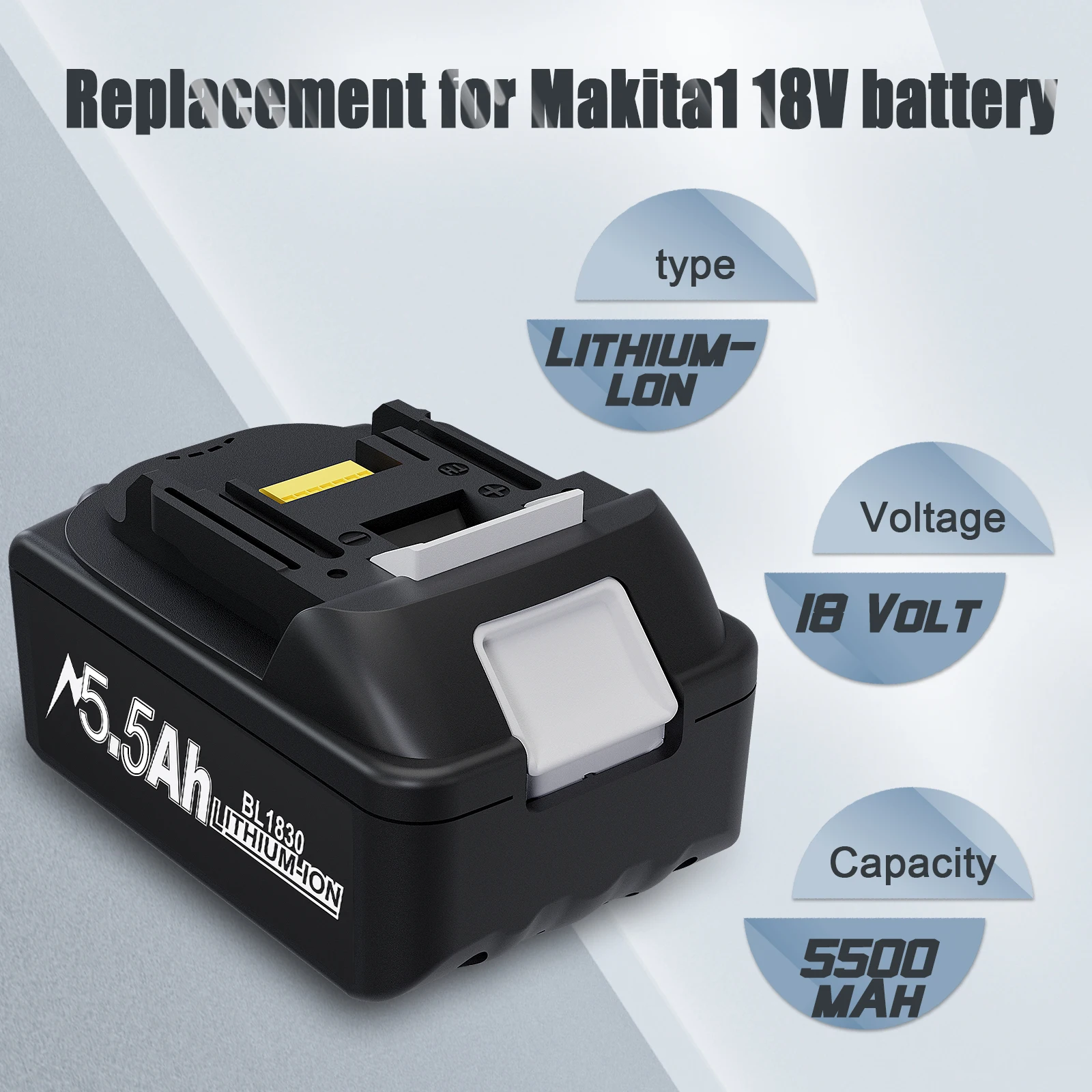 2022 업그레이드 18V Makita BL1830 BL1850B BL1850 BL1840 BL1860 BL1820 BL1815 교체 리튬 배터리