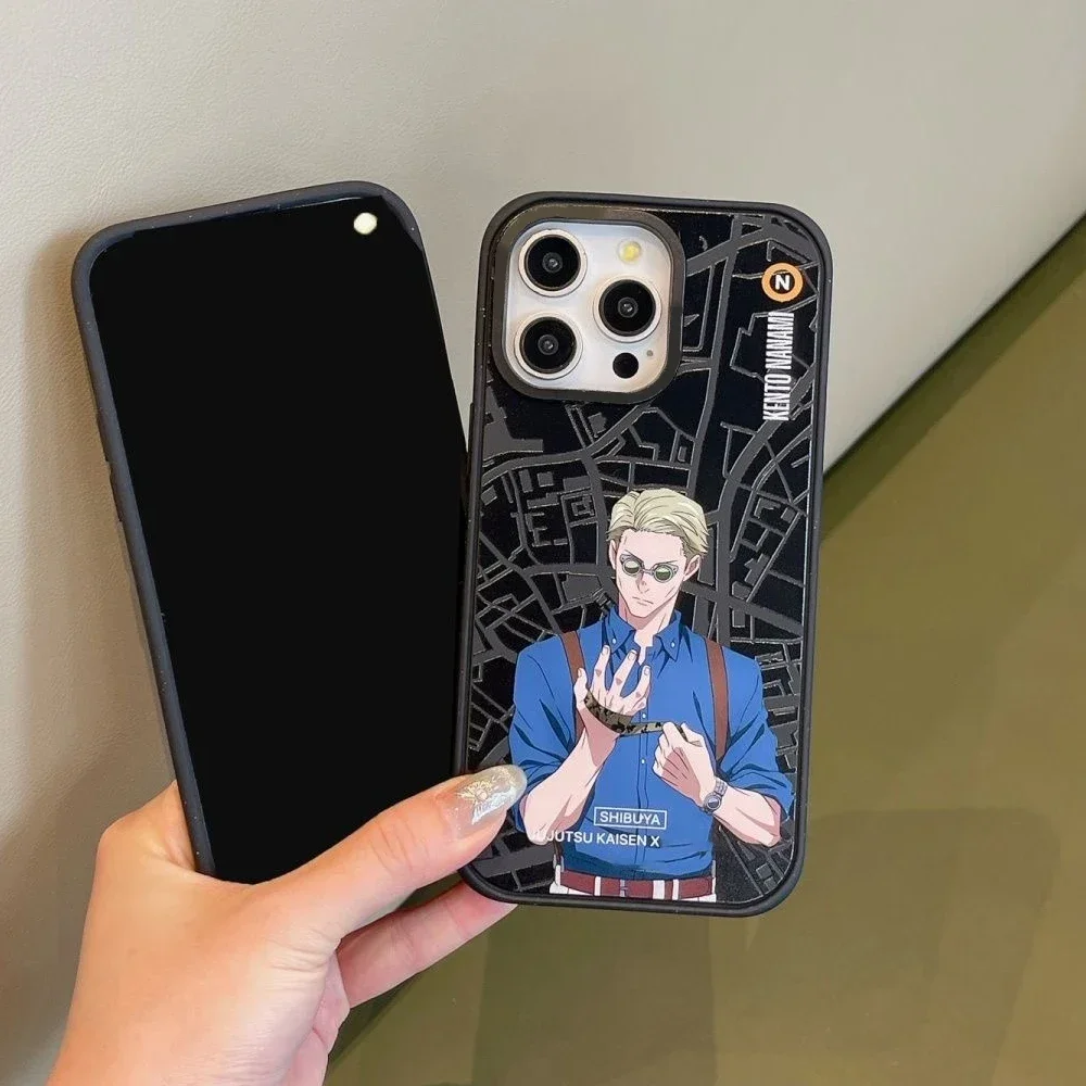 Anime SHIBUYA Black Frosted MagSafe Phone Case Cover for IPhone 13 14 15 Pro Max Case