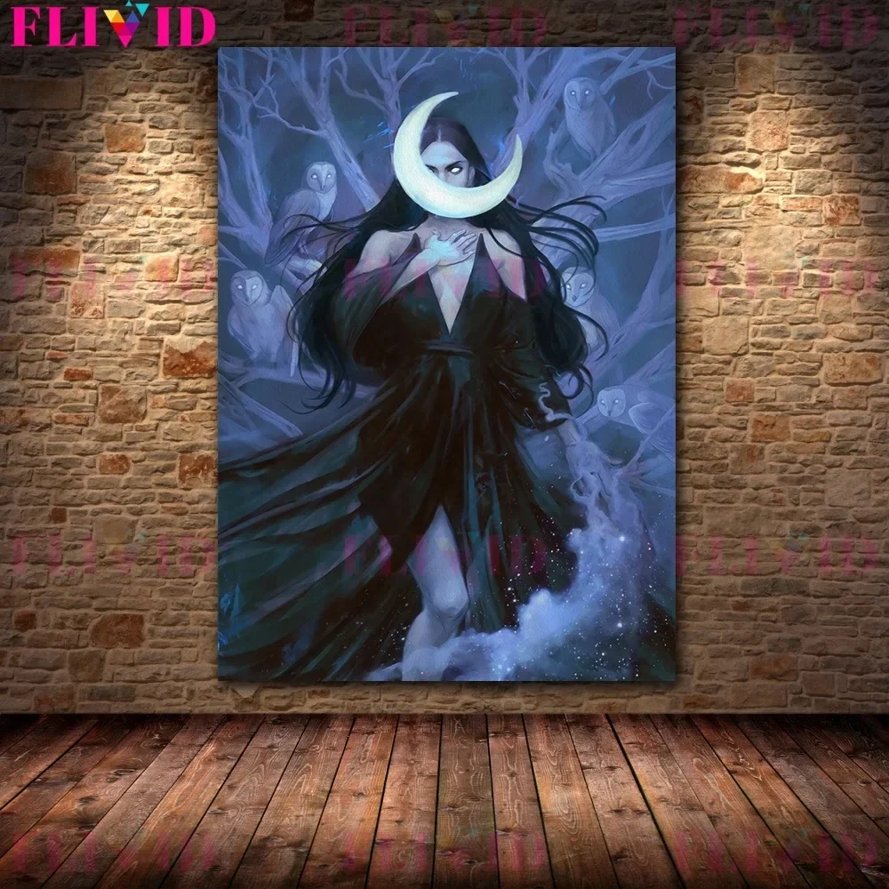 ليلة آلهة الموت الأرواح جدار ديكور فني هيكات آلهة رئيس السحر والتهجئة قماش اللوحة المشارك والمطبوعات #5