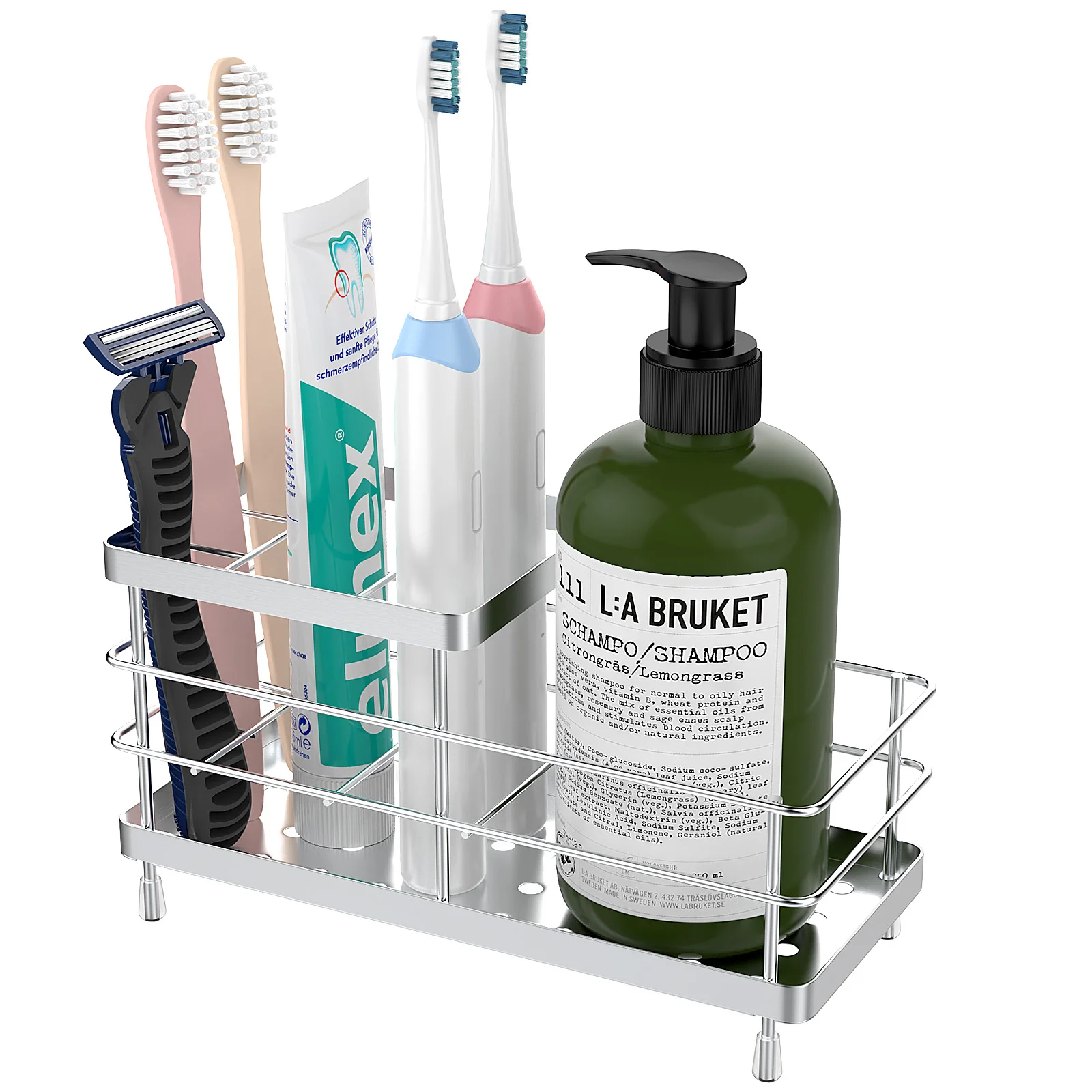

Luxspire Toothbrush Holders Stainless Steel Tooth Brush Holder with Drainage Toothbrush Holder for Bathroom Countertop Kitchen