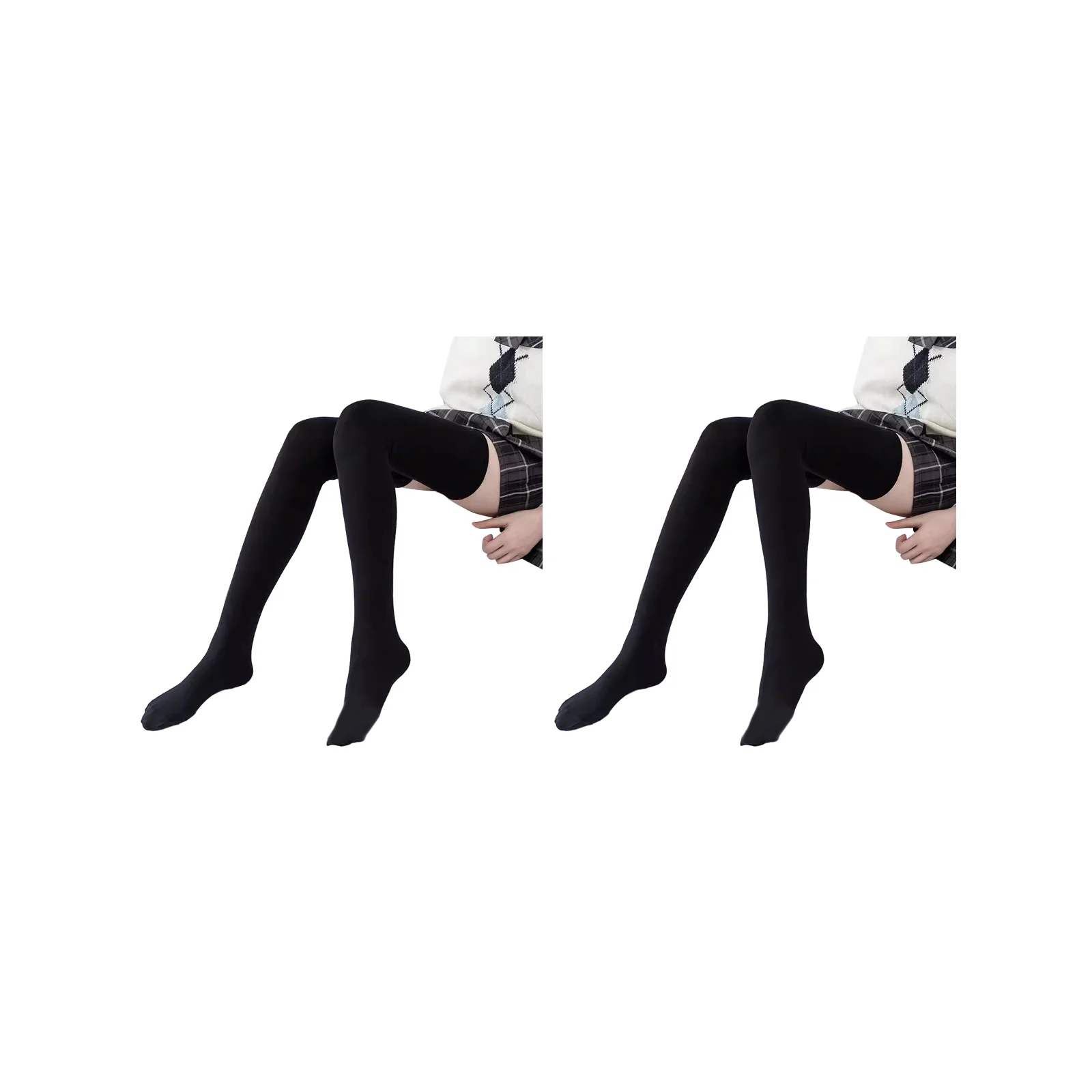 Japanese silicone non-slip socks combination pack: 1 pair each in black and white, 40/55/70cm, 6 pairs in total