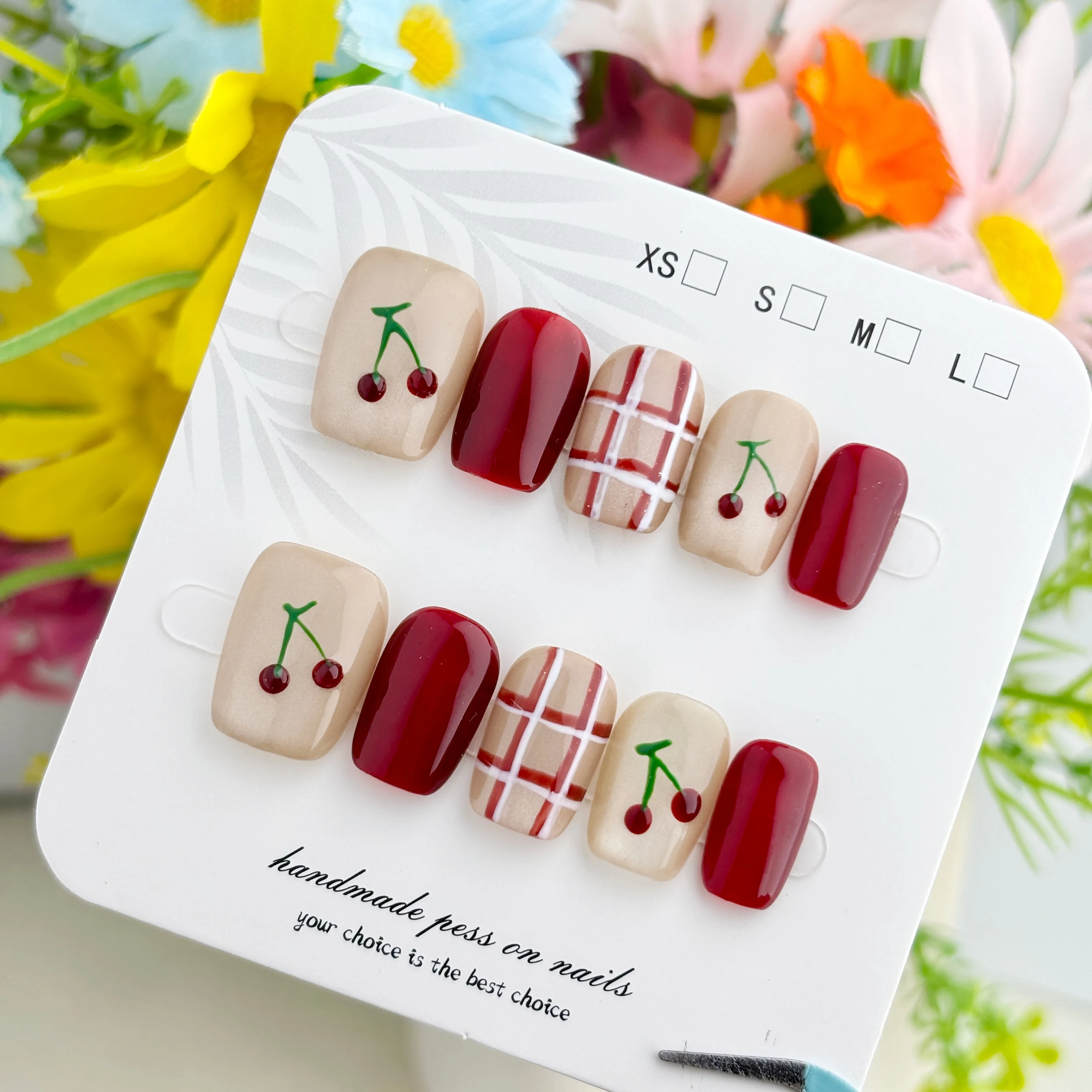 Artesanato de unhas de alta qu - Nail Art Red Cherry avaliação e preço