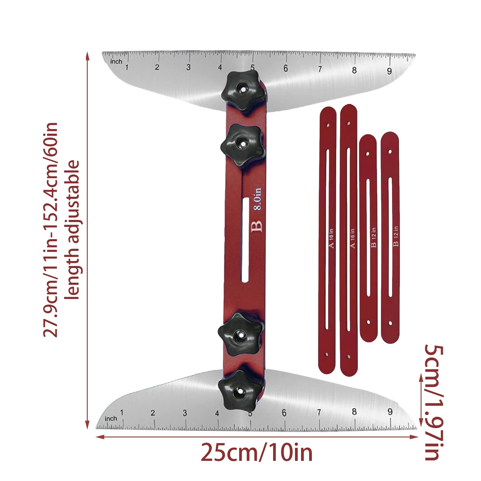 Hot Sale Stair Treads Gauge Template Tool MeasuringStair Jig Shelf Scribe Tool For Stairs Risers Shelf And Cutting Drywall