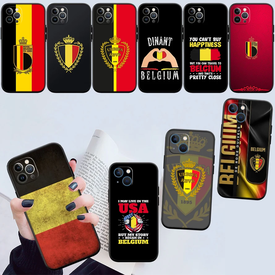 HY4 Belgium flag Phone Case for Samsung Galaxy A11 A12 A13 A15 A52S A53 A55 A56 A70 A71 A72 A73 F06 F16 F56 S10 Plus S10e