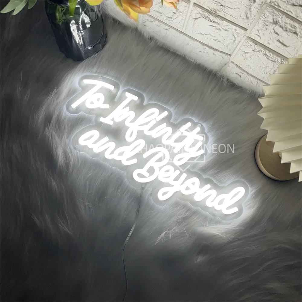 To intinity and beyond Neon Led Signs Wedding Party Room Wall Decor Bedroom Bar Club Decoration Neon LED Signs