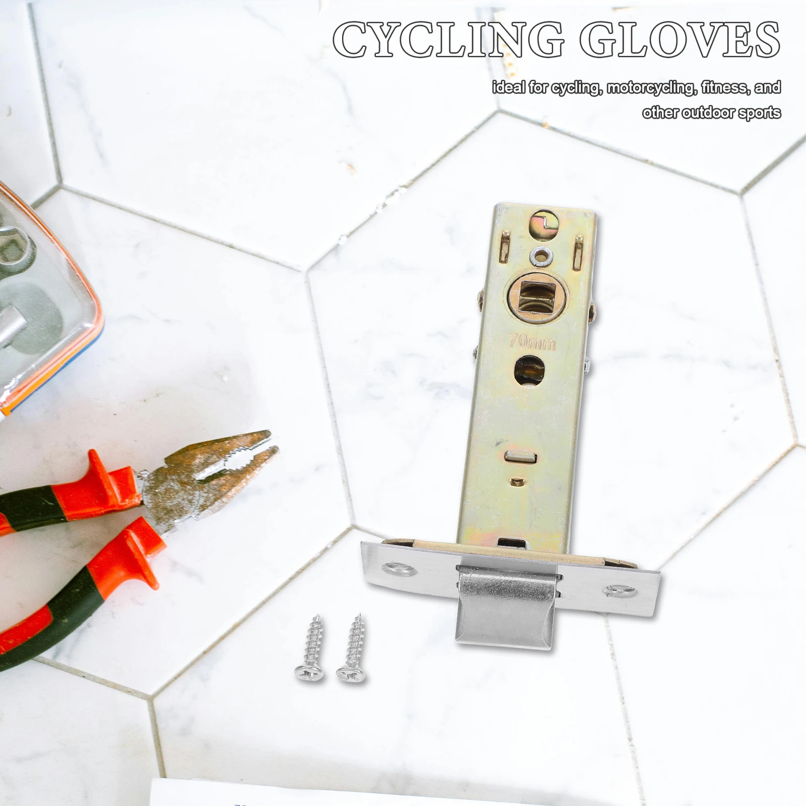 

1pcs Door Lock Accessories 70Mm Adjustable Tubular Mortice Latch For Interior Sliding Passage Doors Stainless Steel Golden