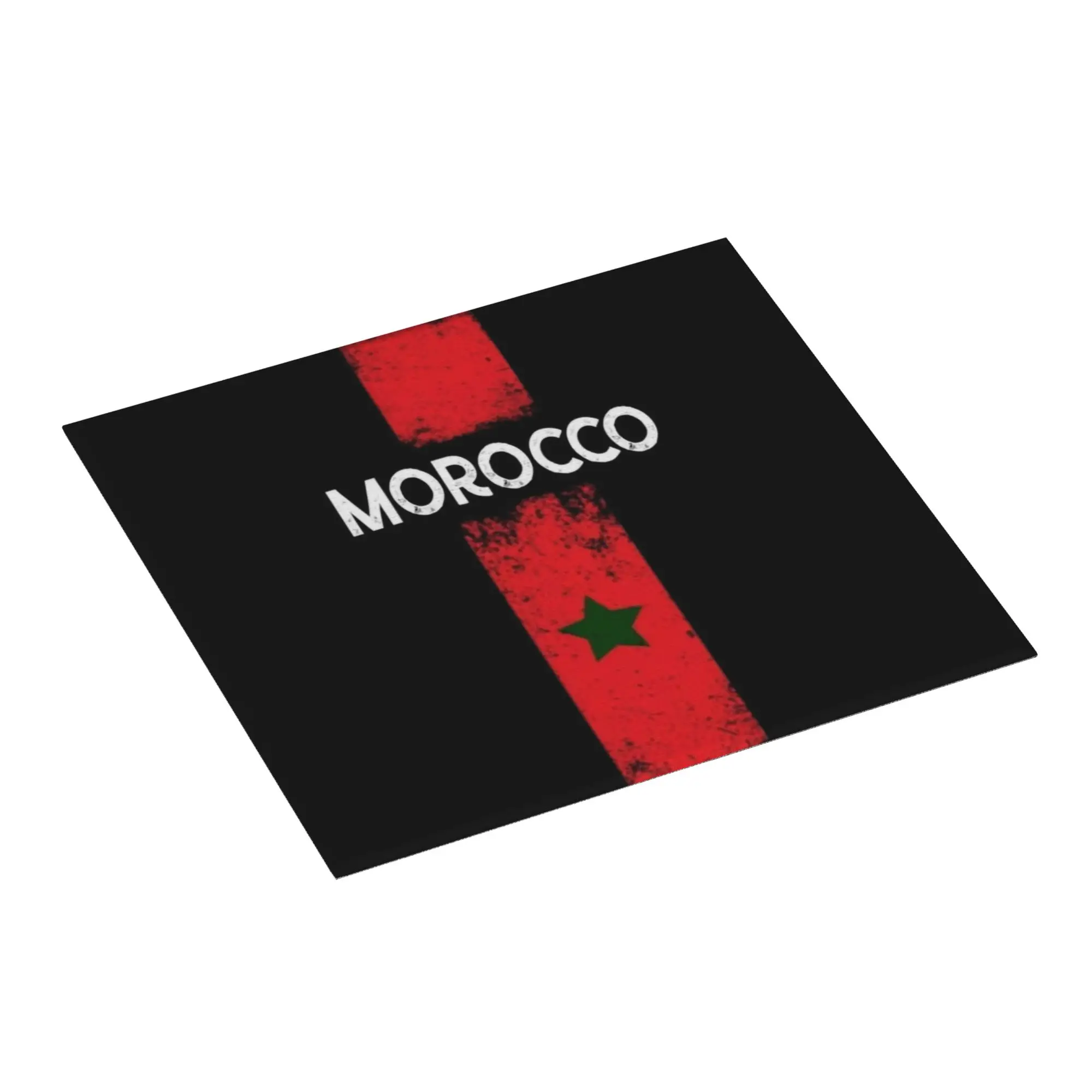 Morocco Moroccan Flag Non‑Slip Waterproof Absorbent Barware Tableware Oil Proof Reusable  Bathroom Drying Mat For Kitchen