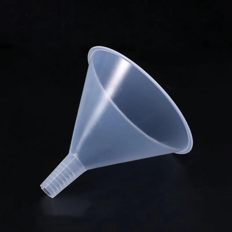 150mm Plastic White Transparent Funnel For Garage / Car Liquids / Laboratory / K