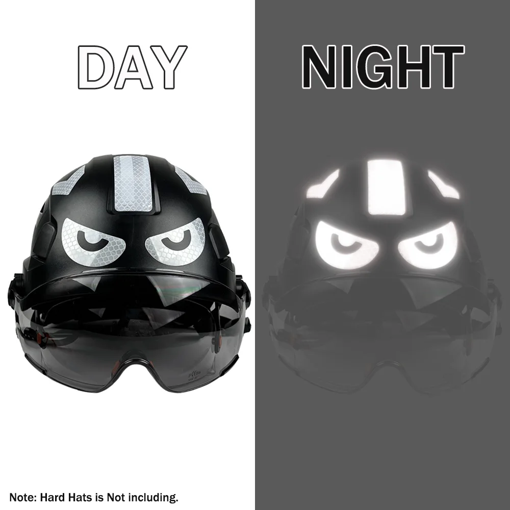 12 ~ 48 قطعة ملصقات عاكسة لخوذة أمان البناء ليلة العمل الآمن القيادة تحذير دراجة نارية خوذة شريط عاكس