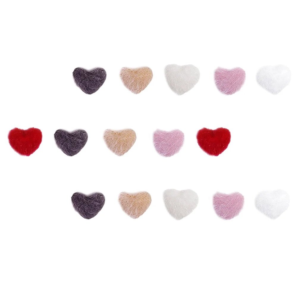 15 Pcs Ornament Nail Plush Accessories Manicure Decor Accessory DIY Magnetic Decorative Supply Supplies