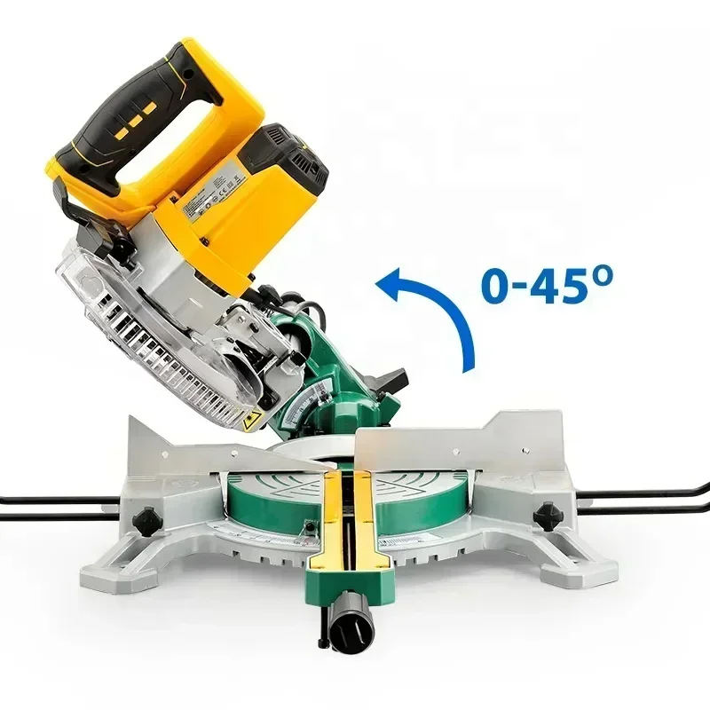 8/12 Industrial Induction Motor Sliding Miter Saw For Wood Slide Compound Woodworking Bench Top Aluminium Cutting Miter