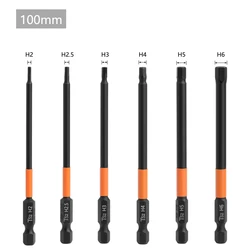 1pc Hexagon Screwdriver Bit Quick Change Impact Driver Power Drill Magnetic Screwdriver Bit H1.5/2/2.5/3/4/5/6 Length 50mm