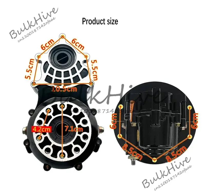 

output shaft 16/18-tooth, gear change optional 16-tooth long-shaft electric vehicle motor integrated/split differential gearbox