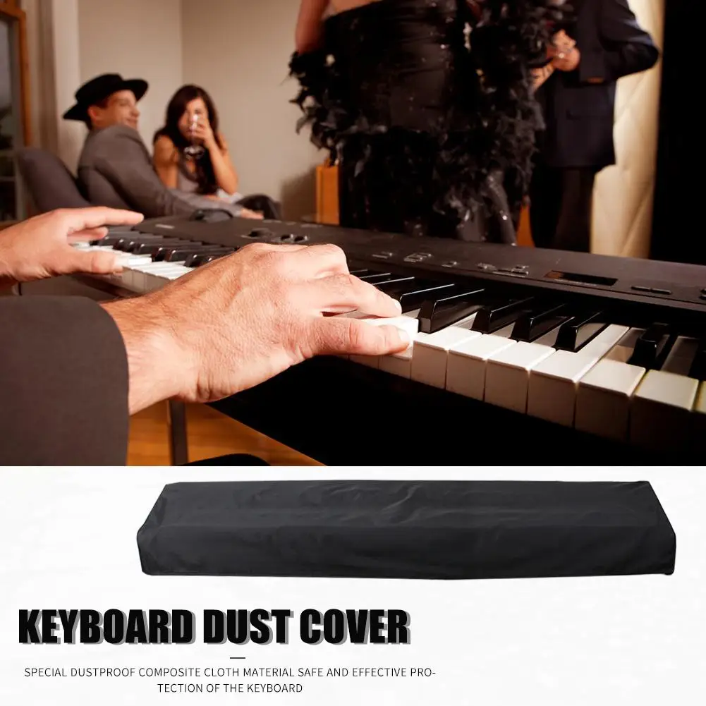 Gran oferta cubierta de Piano Electrónico textura delicada 61/88 teclas cubierta de Piano Digital electrónico cubierta de teclado de Piano a prueba de polvo negro