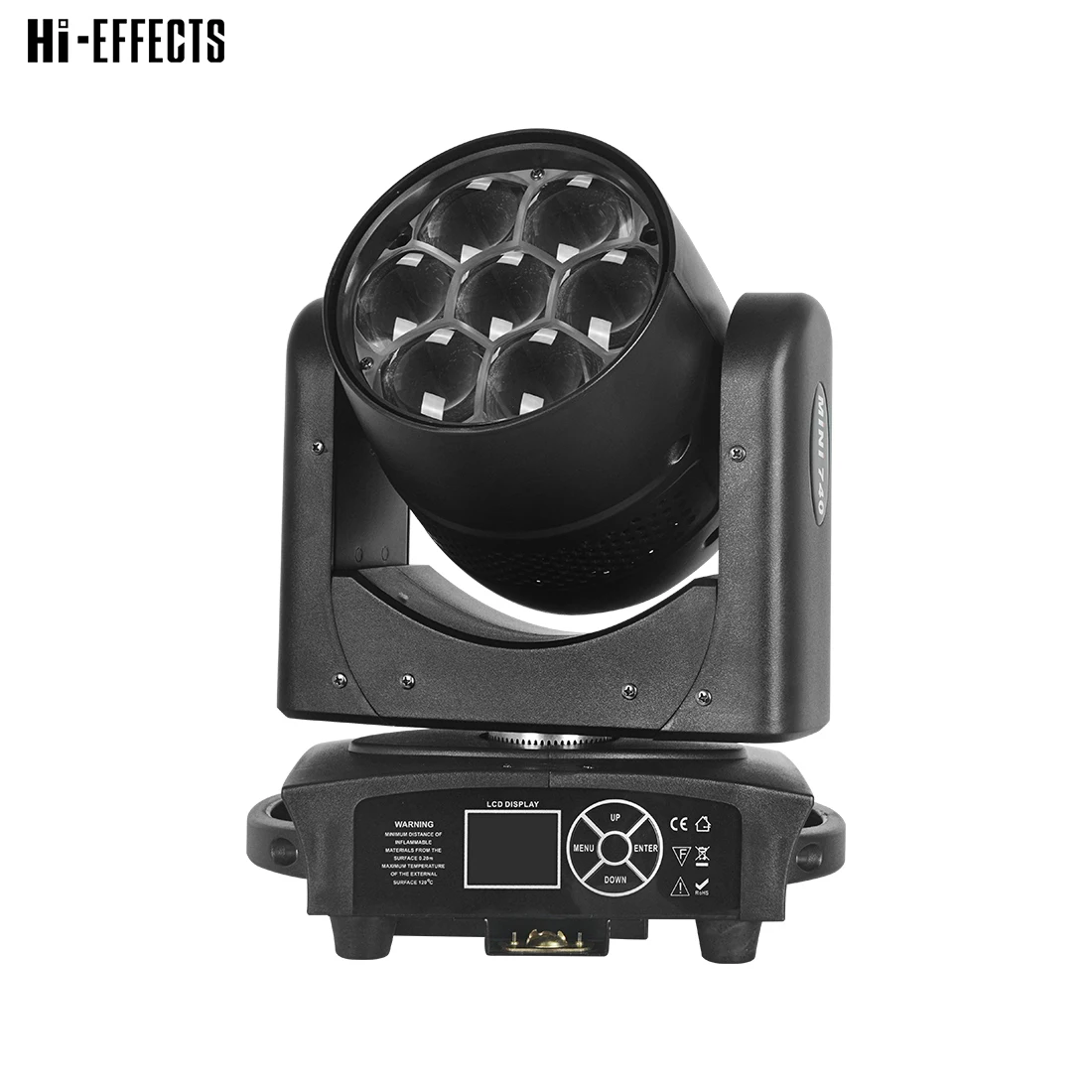 HI Zoom Wash Moving Head Light Mini 7x40w LED Beam CTO DMX Stage Lighting for DJ Disco Events