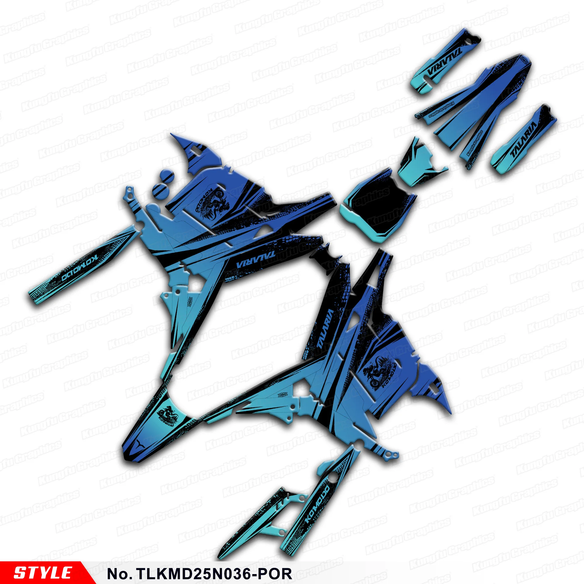 

Набор наклеек JY RACING для мотоциклов TALARIA KOMODO, восстановление, номер стиля TLKMD25N036-POR