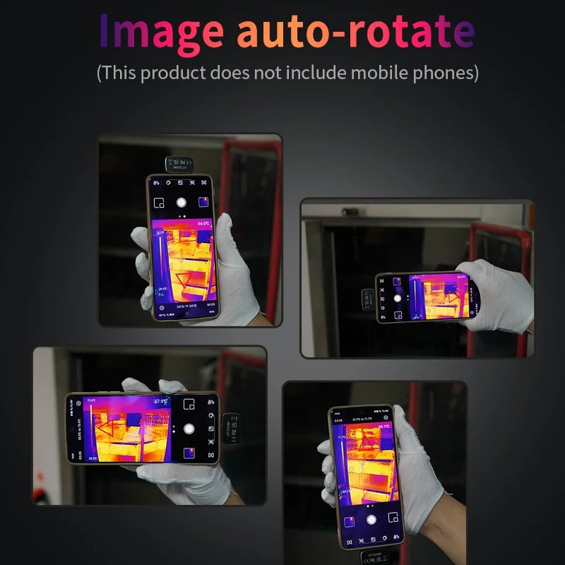 Imagem -04 - Uni-t Imager Térmico para o Telefone Móvel Uti260m Uti256m 256x192 Pixel Câmera de Imagem Térmica Detecção de Aquecimento de Piso da Tubulação de Água