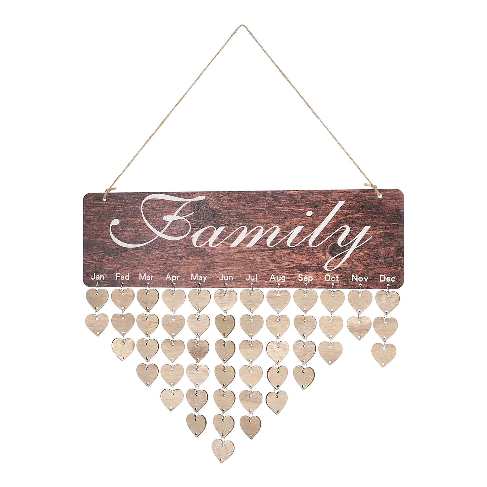 Calendar Reminder Listing Date Desk Flip Valentine's Birthday Decor DIY Wall Tags Girls Party Decorations Artificial