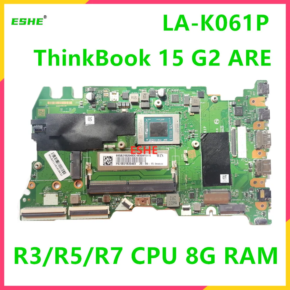 

FLV3A LA-K061P LA-K062P Mainboard For ThinkBook 15 G2 ARE Laptop Motherboard With AMD CPU R3-4300U R5-4600U R7-4700U 8GB RAM