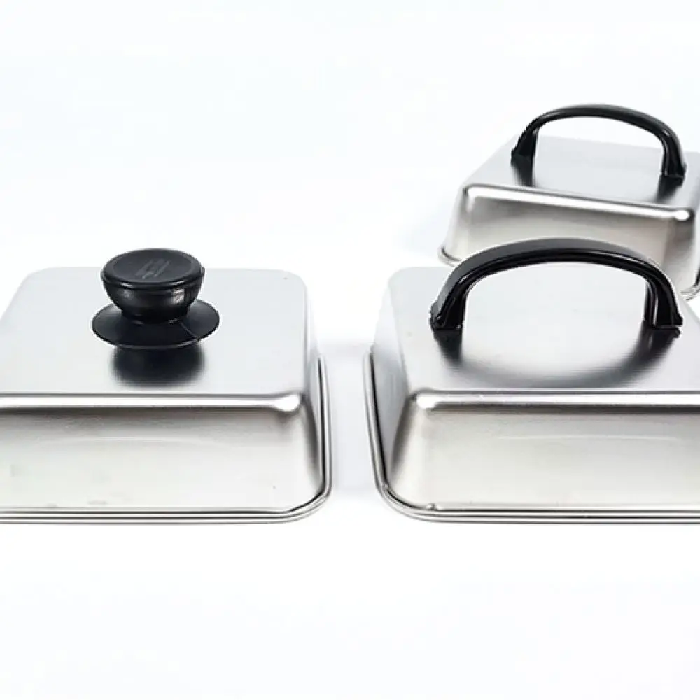 High Quality Square Basting Lid 304 Stainless Steel Melting Dome For Grill Steak Burger Patty Cooking Tool