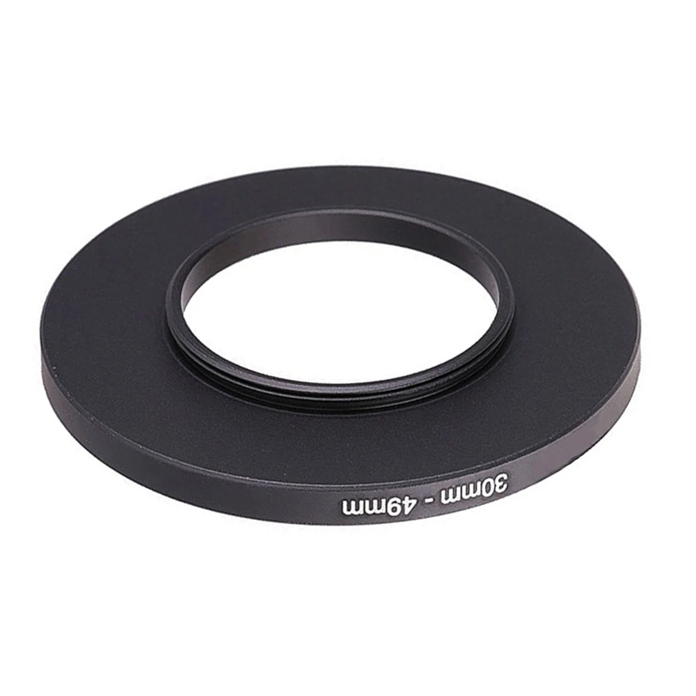 วงแหวนกรองสเต็ปมีสีดำอะลูมิเนียม30-49มม. 30-49มม. 30-49มม. อะแดปเตอร์ตัวกรองเลนส์สำหรับเลนส์กล้อง Canon Nikon SONY DSLR
