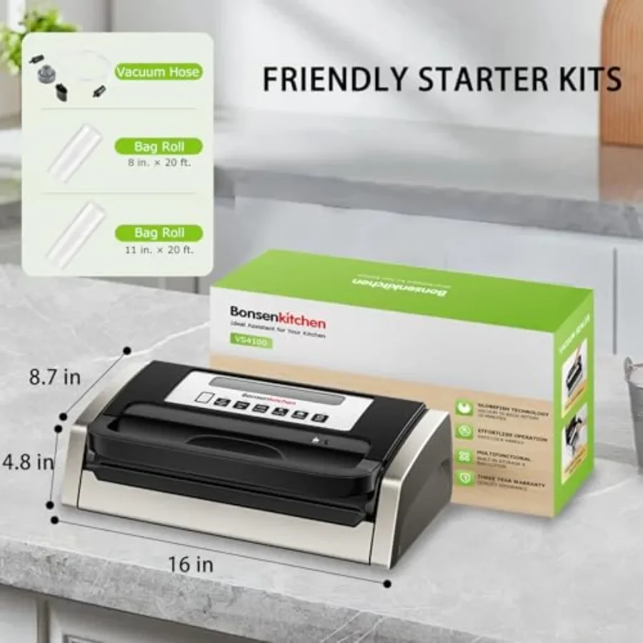 آلة سد الفراغات تقنية Globefish لختم الفراغ المثالي، سدادة قوية منخفضة الضوضاء مع قاطع مدمج سهل المقبض