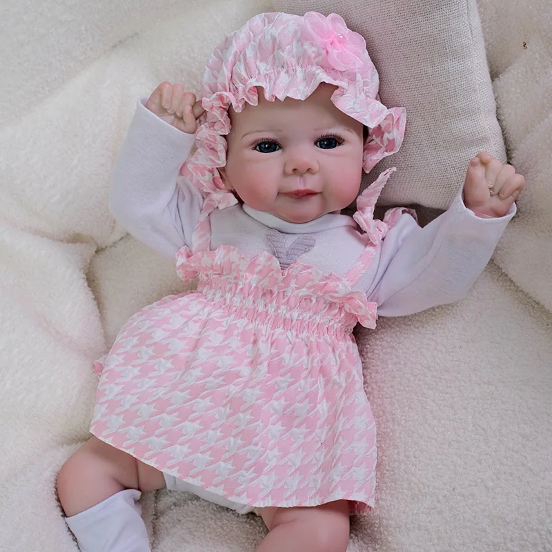 

48cm Full Body Girl Juliette Reborn Baby Multiple Layers Painting 3D Skin with Painted Hair