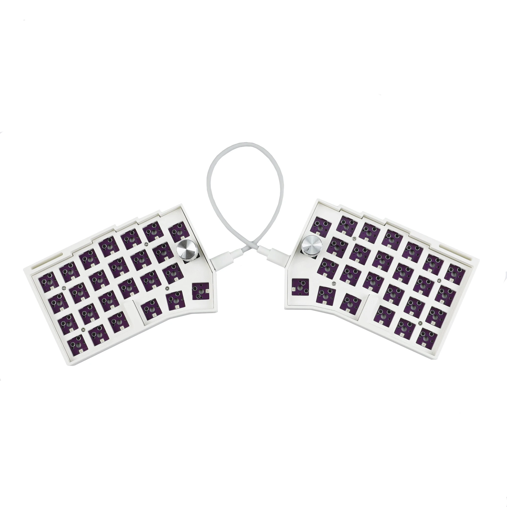 YMDK Worne Wired Knob 52 Keys Split Keyboard cornix Ergonomic RGB Hot Swap 3D PLA QMK Vial Mini Keyboard Kit