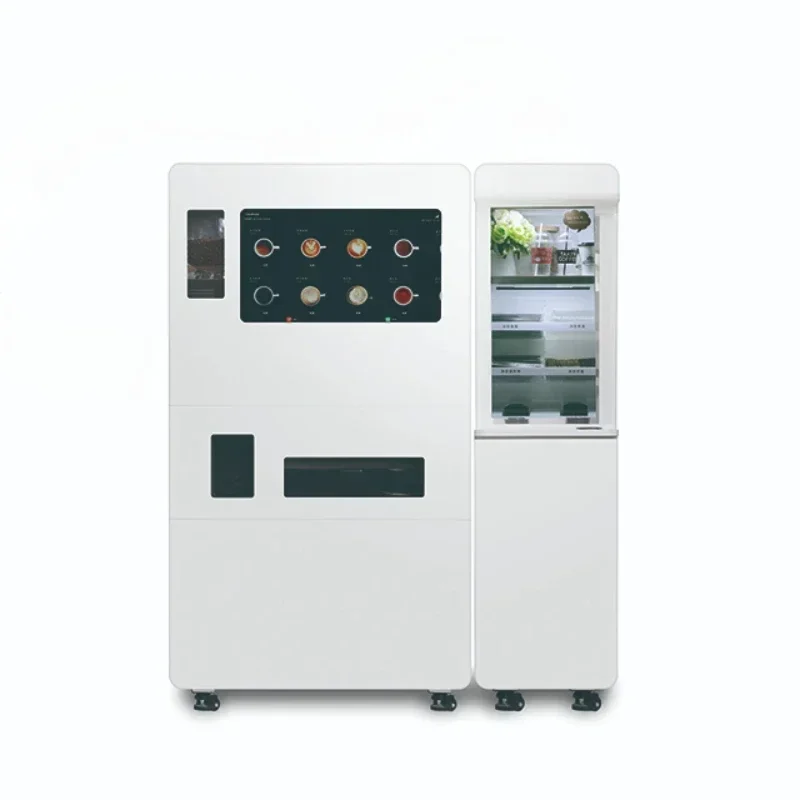 Functional vending machines for iced coffee and milk tea