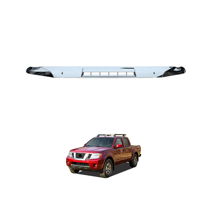 Car  Exterior Accessories Injection Chrome Bonnet Guard with Tuyere Design Pickup Parts for Nissan Navara 2015-2021