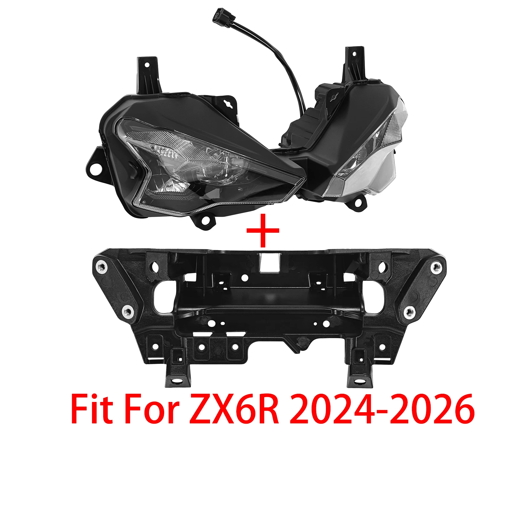 LED Headlight & Fairing Gauge Stay Bracket Fit For Kawasaki Ninja ZX6R 2024 2025 2026 Motorcycle