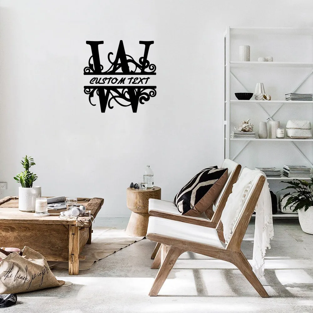 1PC Lovely Letter W Customizable Name Decal Removable Vinyl Mural Poster For Door Decor Wall Decoration Murals