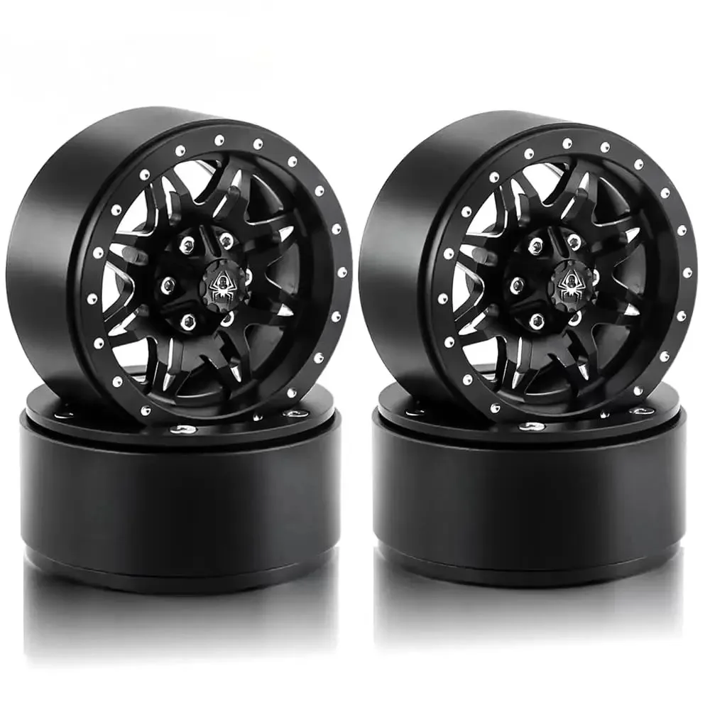 

4pcs 1.9 Beadlock Wheels Aluminium Alloy，1.9 Wheels Rims 8-Spoke for 1:10 RC Crawler Axial SCX10 SCX10 II TRX4 RC4ssWD D90