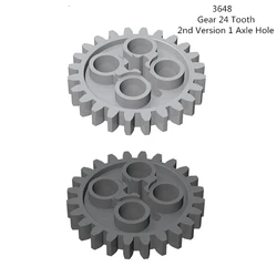 3648 Gear 24 Tooth 2nd Version Axle Hole Bricks Toys For MOC Buildings Blocks Compatible Accessories Combination Mechanical