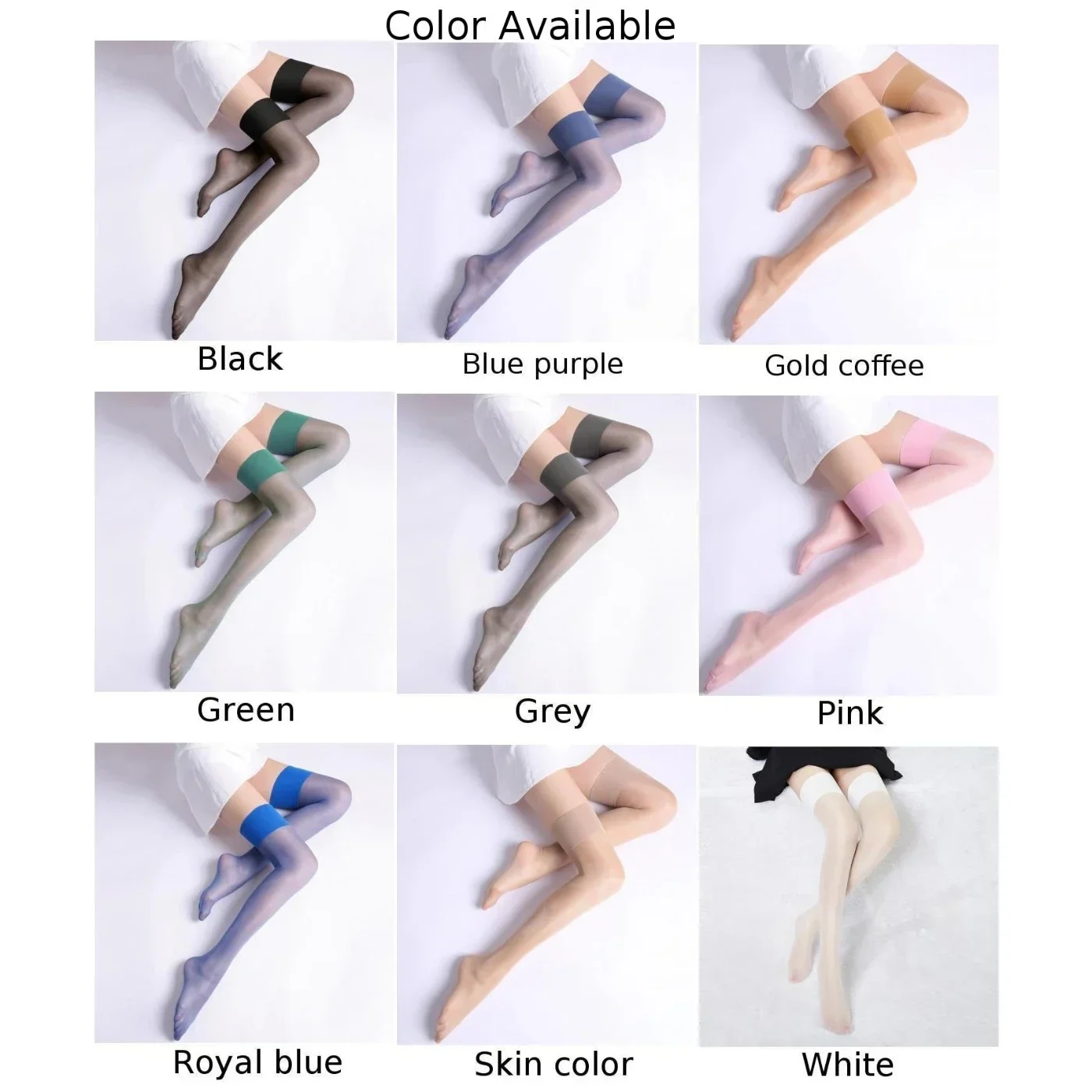 ถุงน่องไนลอนยาวเหนือเข่าสำหรับผู้หญิงถุงน่องยาวเหนือเข่า