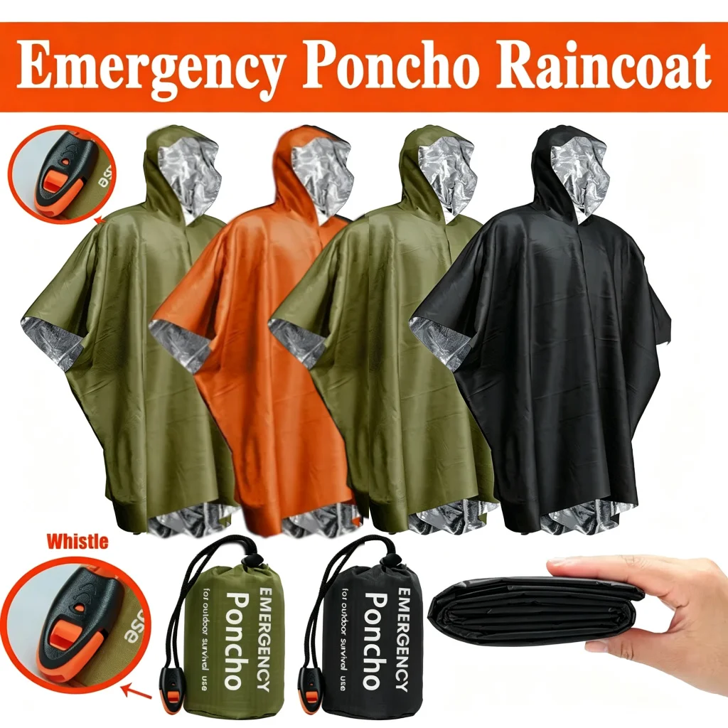 Emergency Poncho Rain - Poncho de Chuva de Emergência, Manta